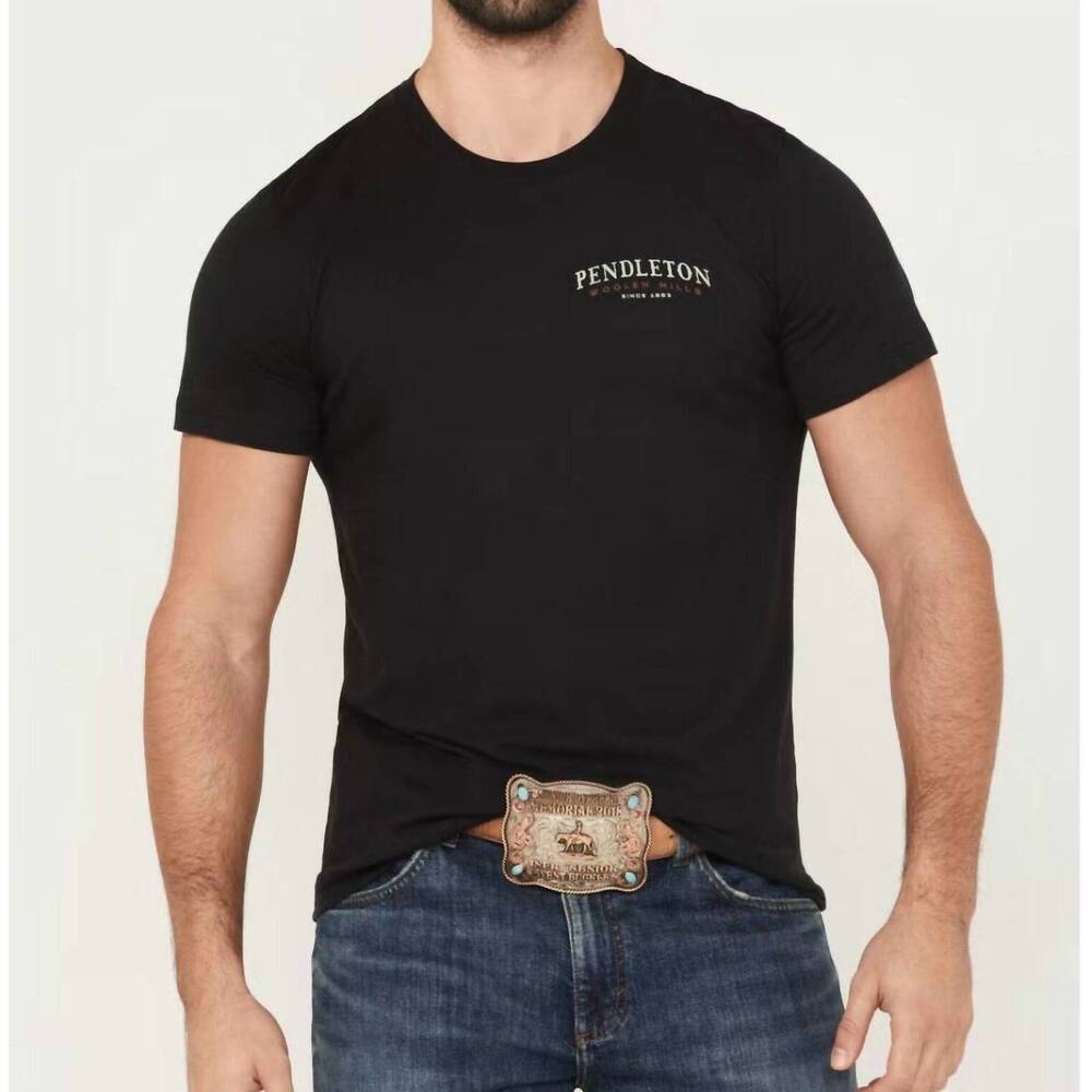 NEW PENDLETON cascadia skull graphic tee in vintage black/ cream
